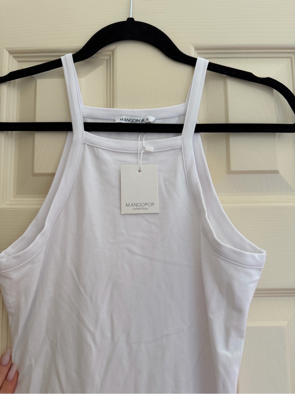 Mango White Ribbed Tank Bodysuit - Picture 2 of 6